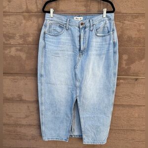 Madewell denim midi skirt